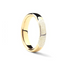 10k Fingerprint Ring Yellow Gold Engraved Domed Band - 4mm - 8mm