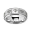 Spinning Superman Logo Engraved Tungsten Carbide Spinner Wedding Band - 8mm - Larson Jewelers