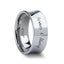 Handwritten Engraved Concave Tungsten Ring Polished - 4mm - 8mm - Larson Jewelers