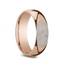 14k Fingerprint Ring Rose Gold Engraved Domed Band - 4mm - 8mm