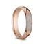 14k Fingerprint Ring Rose Gold Engraved Domed Band - 4mm - 8mm