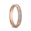 14k Fingerprint Ring Rose Gold Engraved Domed Band - 4mm - 8mm