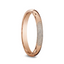 14k Fingerprint Ring Rose Gold Engraved Domed Band - 4mm - 8mm