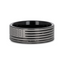 American Flags Engraved Flat Polished Black Tungsten Bands