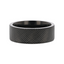 MIDNIGHT Flat Black Titanium Ring with Knurled Finish - 8mm