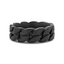 SENTINEL Black Titanium Ring with Chain-Link Pattern - 8mm