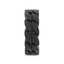 SENTINEL Black Zirconium Ring with Chain-Link Pattern - 8mm