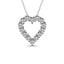 Diamond 1 Ct.Tw. Heart Pendant in 14K White Gold - Larson Jewelers