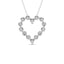 Diamond 1/4 Ct.Tw. Heart Pendant in 14K White Gold - Larson Jewelers