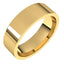 14k Yellow Gold Men's Flat Ring with Polished Finish - 5mm - 10mm