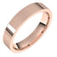 14k Rose Gold Women's Flat Ring with Polished Finish - 2mm - 4mm