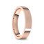 10k Rose Gold Women's Flat Ring with Polished Finish - 2mm - 4mm