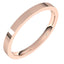 14k Rose Gold Women's Flat Ring with Polished Finish - 2mm - 4mm