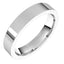 14k White Gold Women's Flat Ring with Polished Finish - 2mm - 4mm