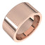 14k Rose Gold Men's Flat Ring with Polished Finish - 5mm - 10mm
