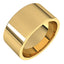 14k Yellow Gold Men's Flat Ring with Polished Finish - 5mm - 10mm