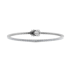 14K White Gold Lab Grown Diamond 10 Ct.Tw. Tennies Bracelet - Larson Jewelers