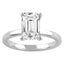 Emerald Lab Diamond Solitaire Ring by Mercury Rings