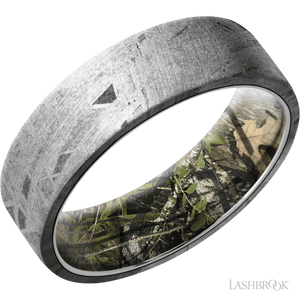 Meteorite with None Finish and MossyOak Obsession - 7MM - Larson Jewelers