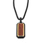 Stainless Steel Pendant with Bubinga Wood Inlay with 22in Matching Chain