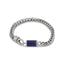 Stainless Steel Bracelet With Lapis Inlay