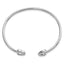 Sterling Silver Rhodium-plated CZ Heart Cuff Bangle - Larson Jewelers