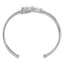 Sterling Silver Rhodium-plated Hearts and Infinity Cuff Bangle - Larson Jewelers