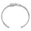 Sterling Silver Rhodium-plated Hearts and Infinity Cuff Bangle - Larson Jewelers