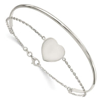 Sterling Silver Polished Heart Ring and Bangle - Larson Jewelers