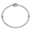 Sterling Silver Rhodium-plated Polished Heart Hinged Bangle - Larson Jewelers