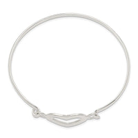 Sterling Silver Heart Bangle Bracelet - Larson Jewelers