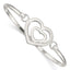 Sterling Silver Heart within a Heart Bangle Bracelet - Larson Jewelers