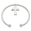 Sterling Silver Cross Cuff Bangle Bracelet