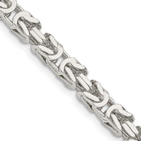 Sterling Silver 4.25mm Byzantine Chain Necklace