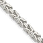 Sterling Silver 4.25mm Byzantine Chain Necklace