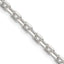 Sterling Silver 3.25mm Beveled Oval Cable Chain Necklace