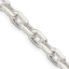 Sterling Silver 5.4mm Beveled Oval Cable Chain Necklace