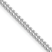 Sterling Silver Rhodium-plated 3mm Curb Chain Necklace