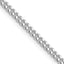 Sterling Silver Rhodium-plated 3mm Curb Chain Necklace