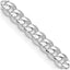 Sterling Silver Rhodium-plated 3.5mm Curb Chain Necklace