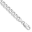 Sterling Silver Rhodium-plated 7.5mm Curb Chain Bracelet