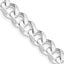 Sterling Silver Rhodium-plated 7.5mm Curb Chain Necklace