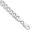 Sterling Silver Rhodium-plated 8mm Curb Chain Bracelet