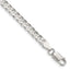 Sterling Silver 4.5mm Concave Beveled Curb Chain Bracelet