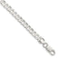 Sterling Silver 5.65mm Concave Beveled Curb Chain Bracelet