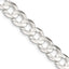 Sterling Silver 8mm Concave Beveled Curb Chain Necklace