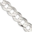 Sterling Silver 15.75mm Concave Beveled Curb Chain Necklace