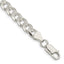 Sterling Silver 7mm Pav‚ Curb Chain Bracelet