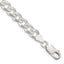 Sterling Silver 7.5mm Pave Curb Chain Bracelet