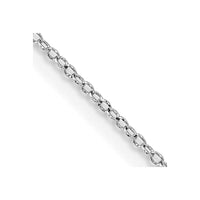 Sterling Silver Rhodium-plated 1mm Cable Chain Lobster